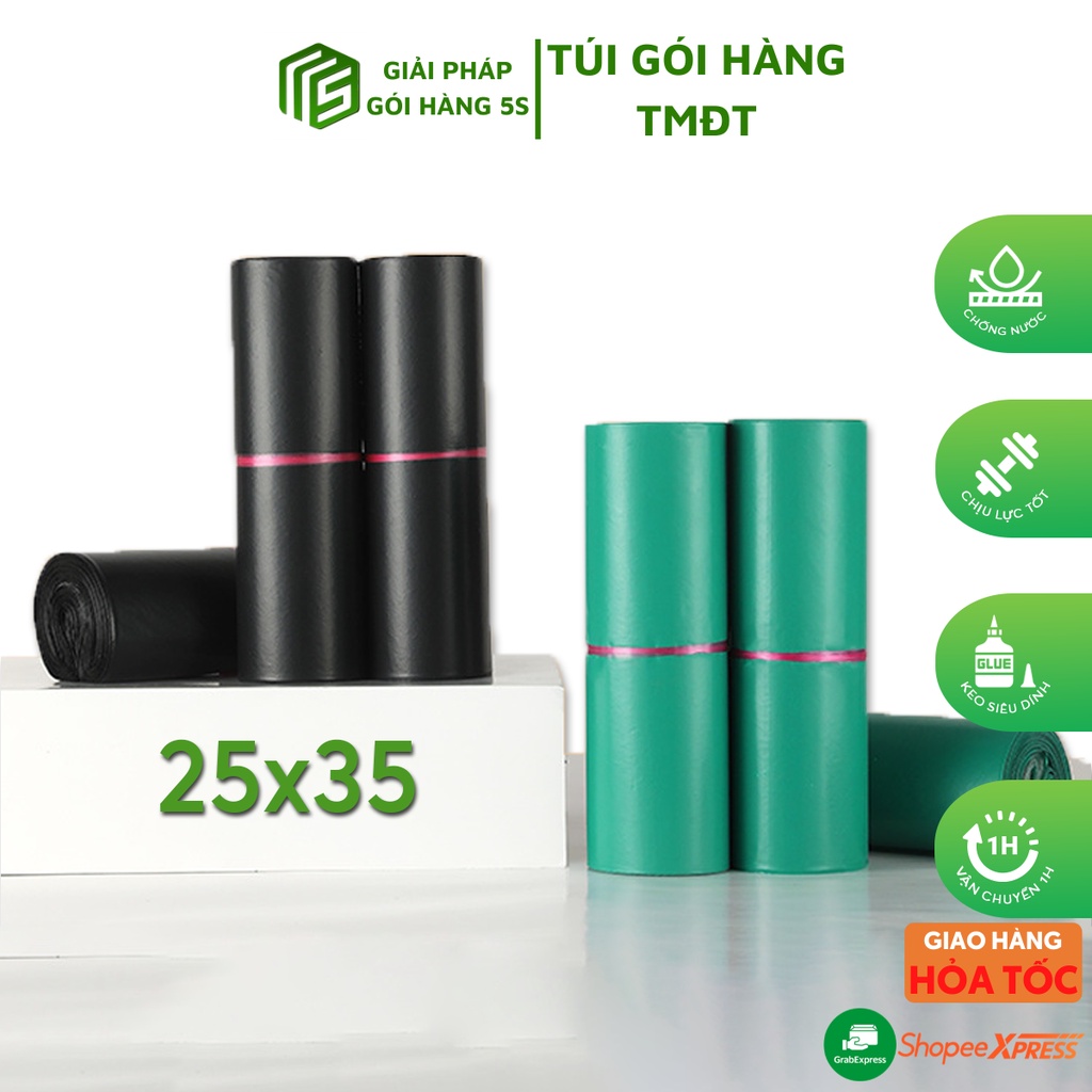Túi Gói Hàng, Túi Đóng Hàng Niêm Phong Tự Dính 5S Kích Thước 25x35cm