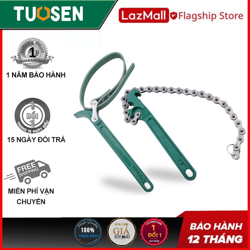 Cờ lê dây xích, cờ lê răng cưa đa năng 8inch, 12inch - Hàng chính hãng TUOSEN / Tuo Sen