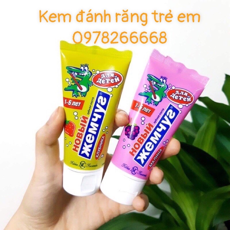 Kem đánh răng trẻ Nga 1-6 vị hoa quả