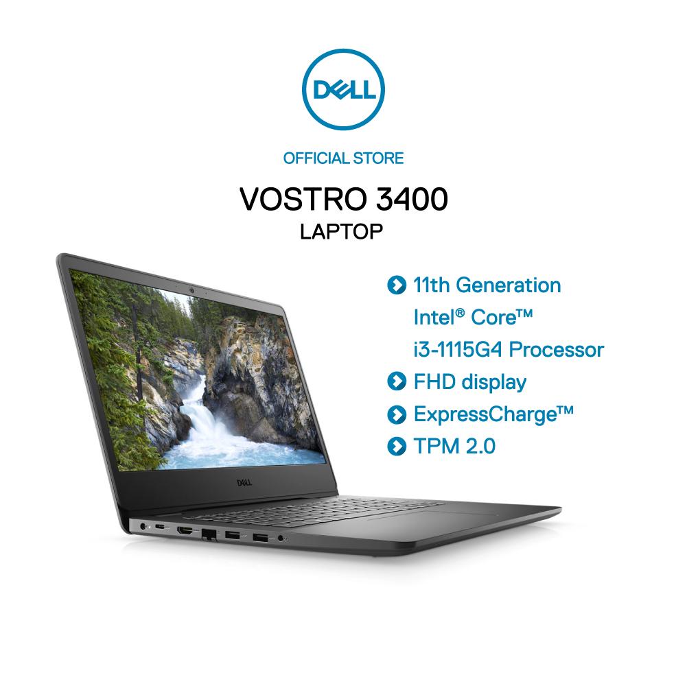 [Nhập mã DEMUS10 giảm 10% tối đa 50K] Laptop Dell Vostro 3400 i3-1115G4, 8GB, 256GB, 14.0" FHD, Win 10, Đen (70235020)
