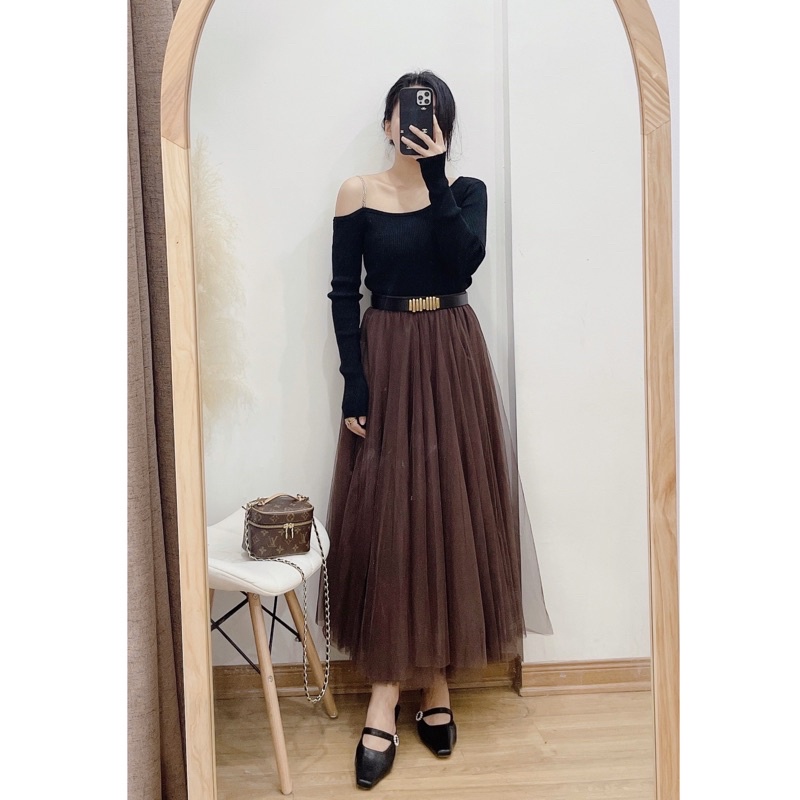 ( Ảnh thật ) Cv1062 Chân váy xoè lưới