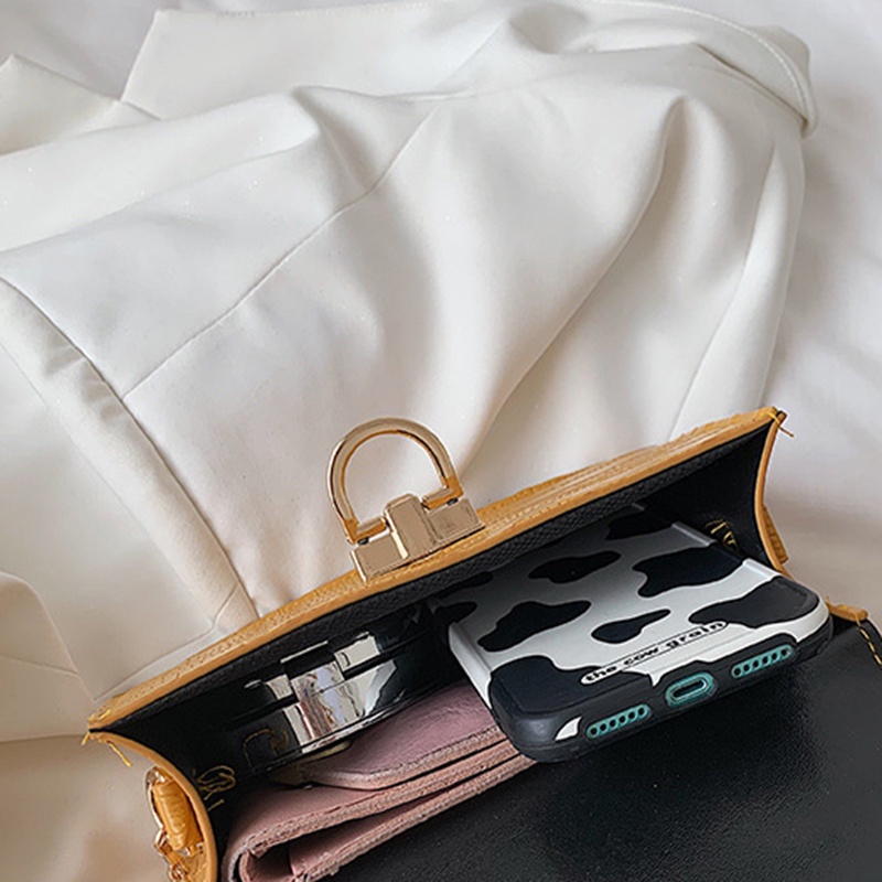 Túi đeo vai/ kẹp nách/ đeo chéo IELGY họa tiết da cá sấu thời trang Hàn Quốc cho nữ