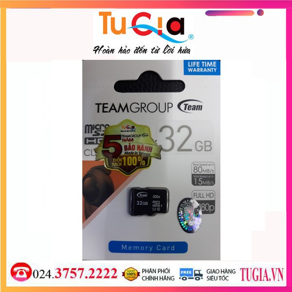 Thẻ nhớ TEAM GROUP Micro SD 32GB - Hàng chính hãng