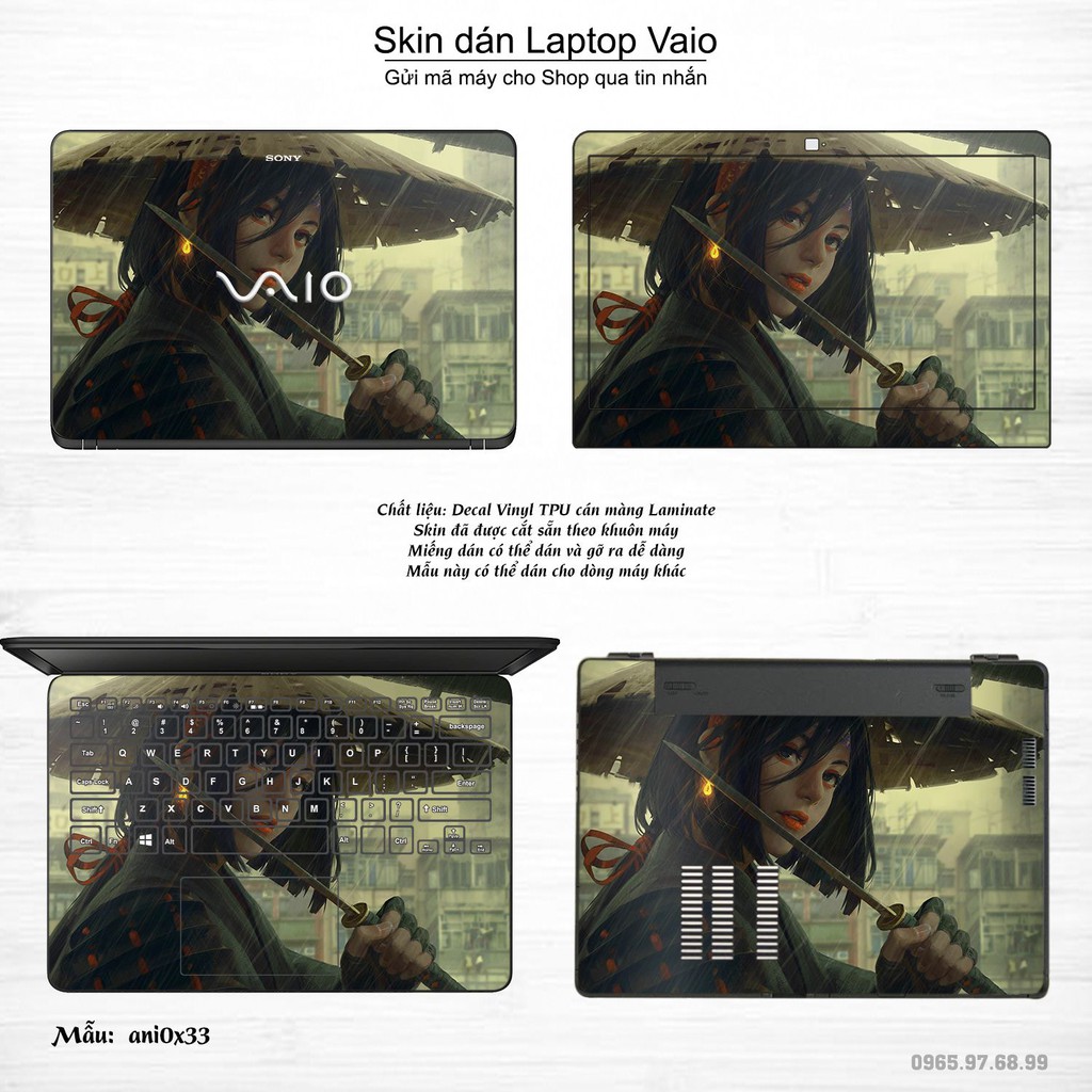 Skin dán Laptop Sony Vaio in hình Anime image (inbox mã máy cho Shop)