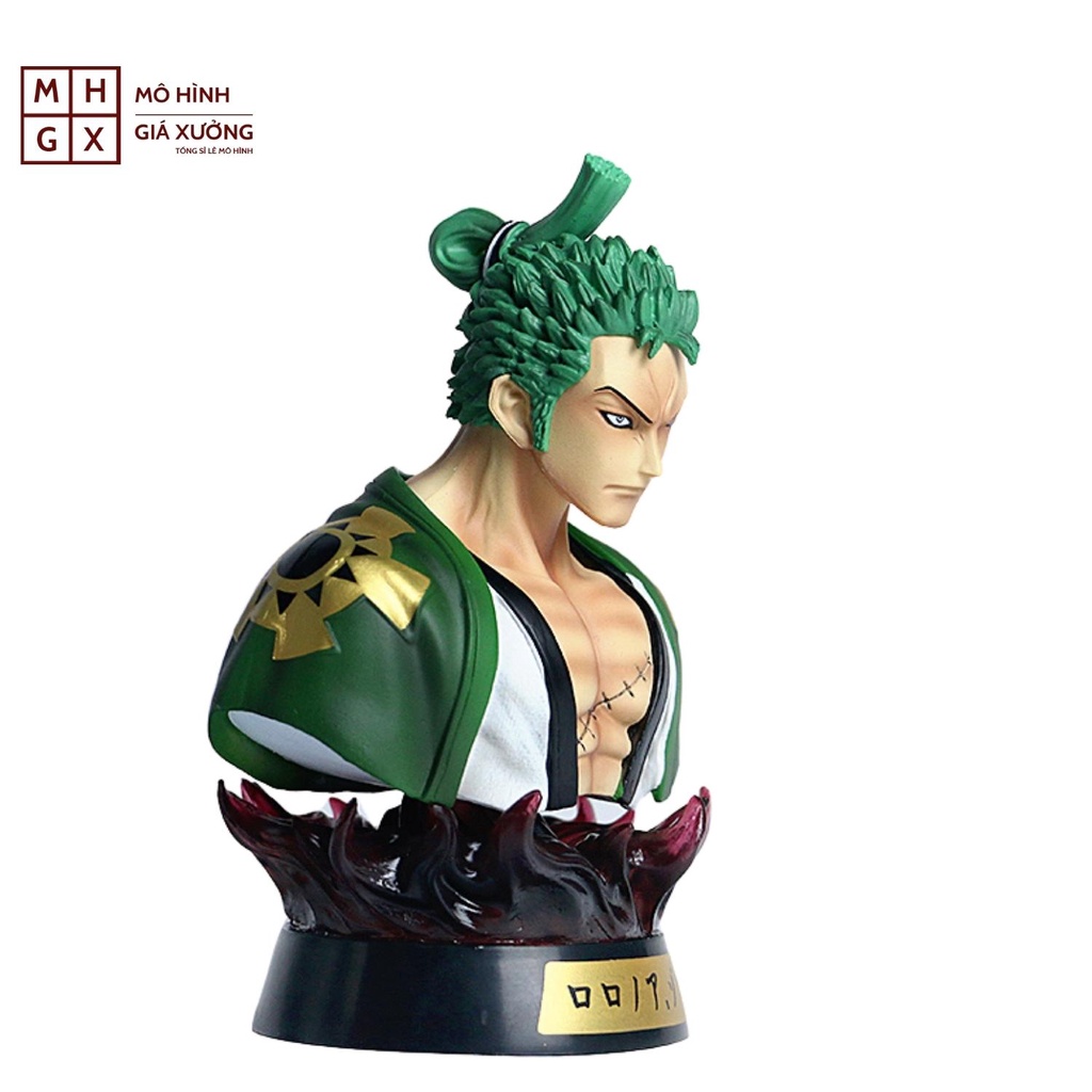 Mô hình One Piece Zoro Tượng Bán Thân + có Led RGB siêu  đẹp, cao 17cm , figure anime one piece , mô hình giá xưởng