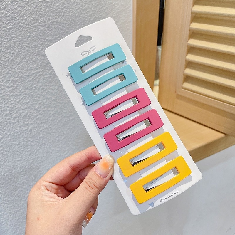 Bộ kẹp tóc nhiều màu sắc dễ thương hình dáng tùy chọn cho bạn gái