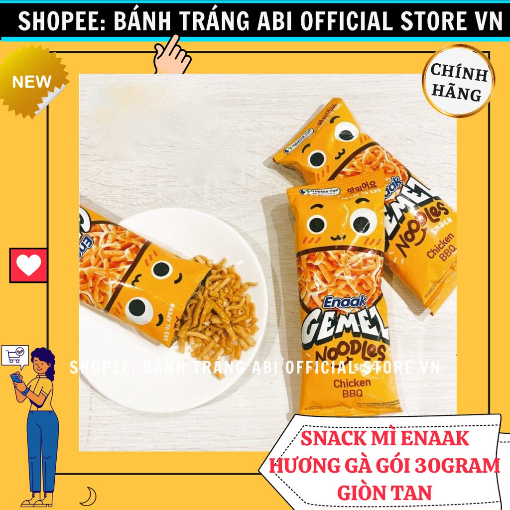 [ĂN VẶT NGON] SNACK MÌ HƯƠNG GÀ TRẺ EM ENAAK 2 LOẠI EXTRA VÀ BBQ