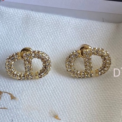 'Boutique spot'A643 CD kim loại bông tai stud kim cương  Hàn Quốc 2022 Mới tái tạo thanh lịch retro thời trang không phai bông tai cho phụ nữ
