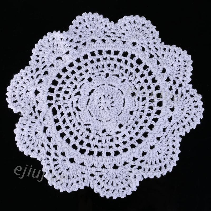 Đế Lót Ly Cotton Phối Ren Hoa Phong Cách Vintage 20cm