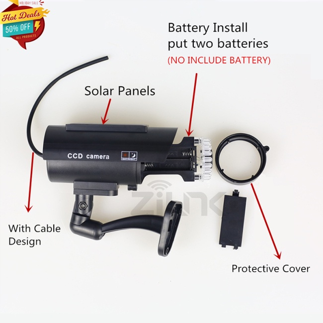 Camera an ninh tích hợp đèn led chống thấm nước sử dụng năng lượng mặt trời