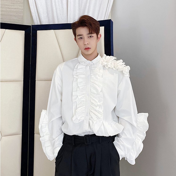 Áo Sơ Mi Tay Dài Xếp Ly Thời Trang Dành Cho Nam