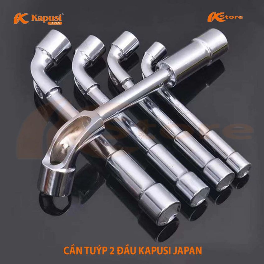BỘ CẦN TUÝP 2 ĐẦU KAPUSI JAPAN CAO CẤP 13 CỠ TỪ 6-19MM - CẦN ĐIẾU MỞ BULONG TIÊU CHUẨN NHẬT BẢN - TAY VẶN NHANH CHỮ L