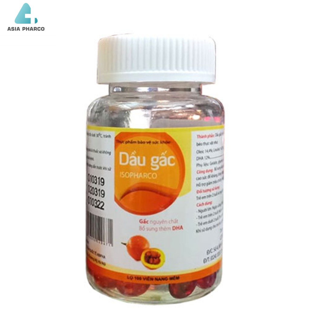 DẦU GẤC ISOPHARCO– GẤC NGUYÊN CHẤT BỔ SUNG THÊM DHA