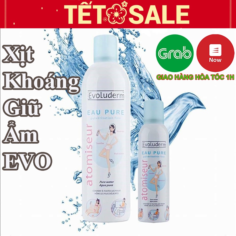 Xịt khoáng Evoluderm 150ml 400ml Chính Hãng Cấp Ẩm Làm Dịu Da Giúp Cho Da Luôn Mịn Màng