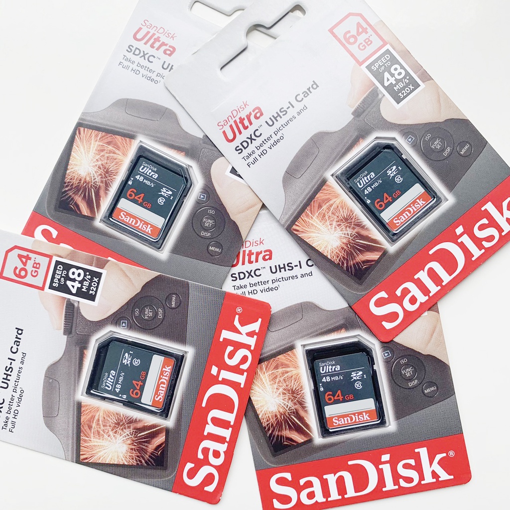 Thẻ nhớ SD Sandisk 16G 32G 64G cho máy ảnh máy quay