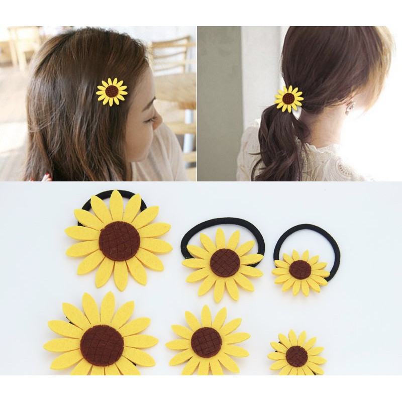 buộc tóc hoa hướng dương