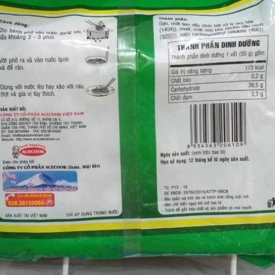 Bánh phở khô xưa và nay gói 500g ( NT )