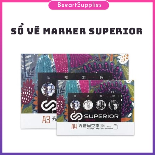 Sổ vẽ marker Superior A4 dạng Pad 25 tờ 120gsm