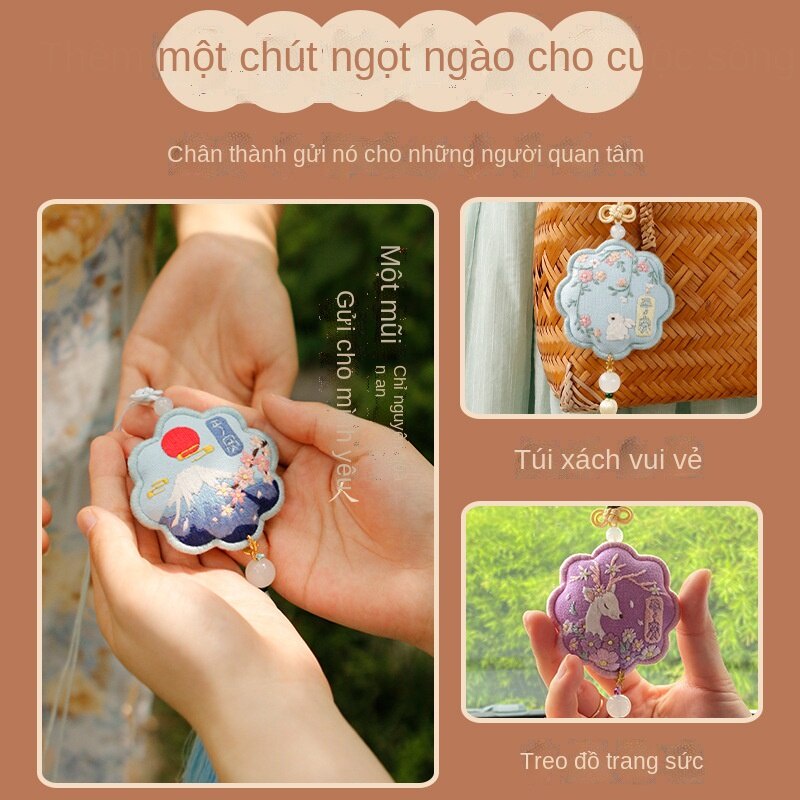 Mặt dây chuyền phước lành Ping'an thêu tay Tự làm món quà sinh nhật tự làm cô gái tặng bạn trai, bạn gái và những người yêu thích món quà đi lạc