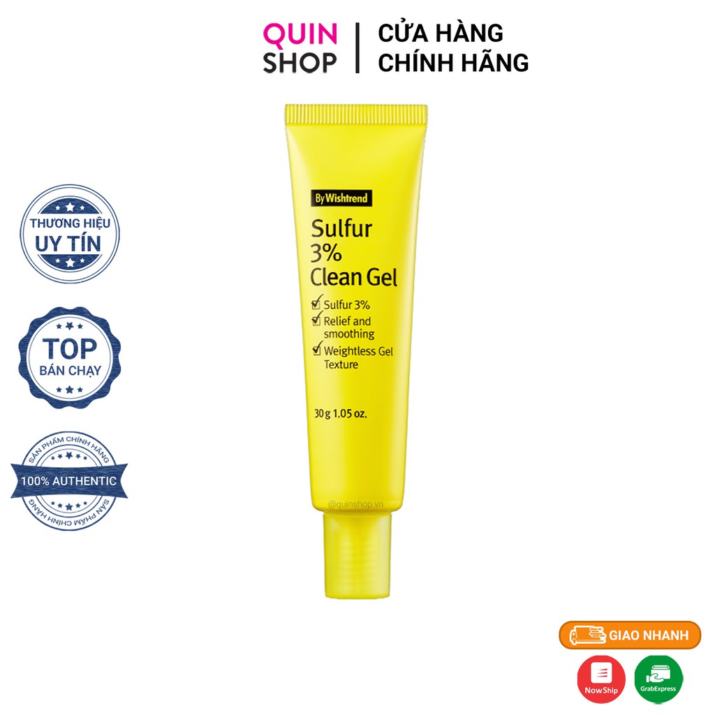 Gel Giảm Mụn Sưng By Wishtrend Sulfur 3% Clean Gel