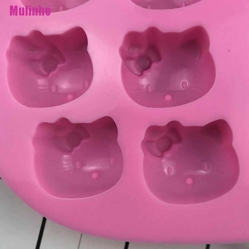 Khuôn silicon tạo hình mèo Kitty làm bánh kẹo thủ công