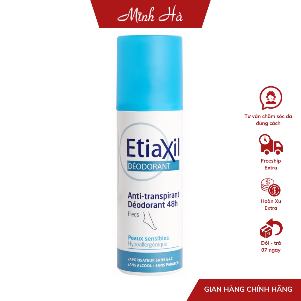 Etiaxil khử mùi chân Deodorant 48h 100ml giúp ngăn ngừa mồ hôi chân hiệu quả