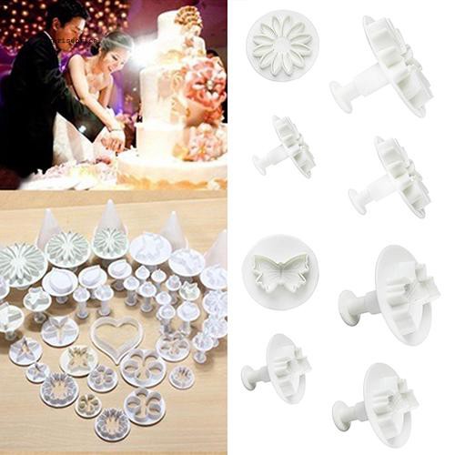 Set 33 khuôn tạo hình hoa đa dạng tiện dụng trang trí bánh