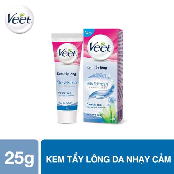 Kem Tẩy Lông Veet Dành Cho Da Nhạy Cảm & Da Thường Veet Silk & Fresh ( 25g & 50g)