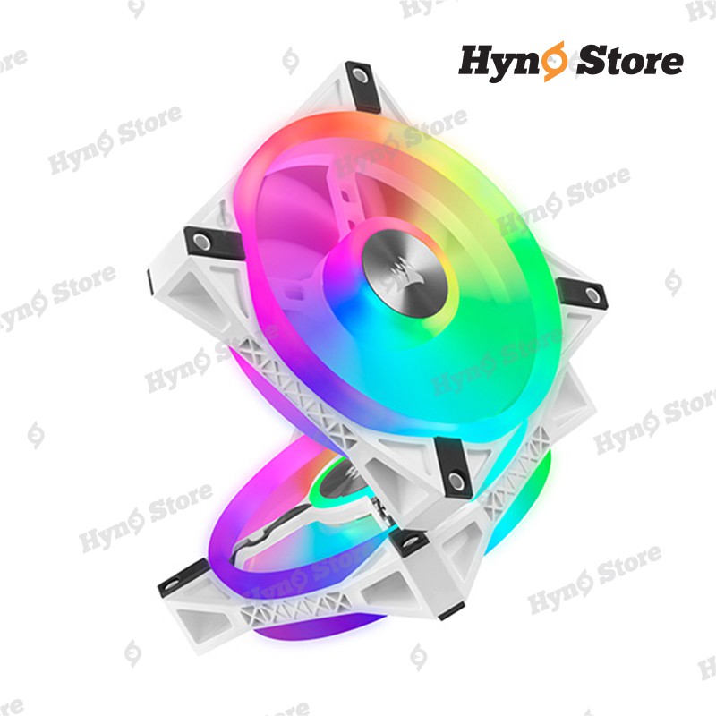 Kit 3 fan Corsair QL120 ARGB WHITE kèm Node core Tản nhiệt nước custom Hyno Store