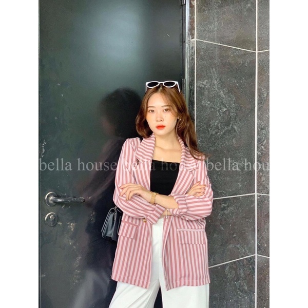 Áo vest kẻ sọc hàng quảng châu trẻ trung