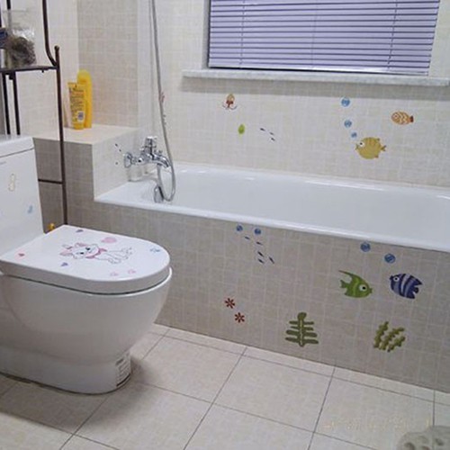 Bình Nước BK Kiểu Dáng Đơn Giản Hiện Đại✿Decal dán tường Họa Tiết Hình Con Cá Theo Phong Cách Hoạt Hình Dùng Trong Trang Trí Phòng Trẻ Nhỏ