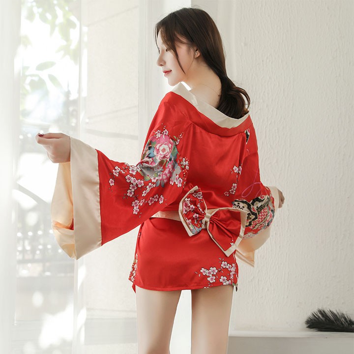 Váy ngủ kimono sexy đồ ngủ cosplay phong cách Nhật Bản quyến rũ