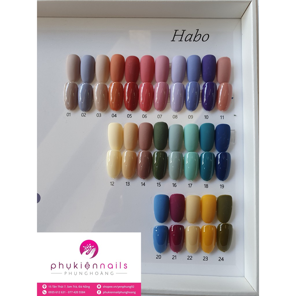 Set Sơn Gel HaBo 24 Màu Mới Nhất