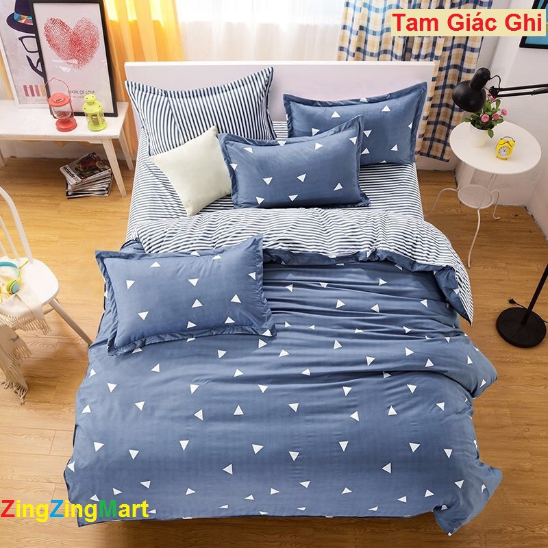 [ZingZing] Bộ Ga Bọc Nệm Kèm 2 Vỏ Gối Nằm (Set 3 Món )