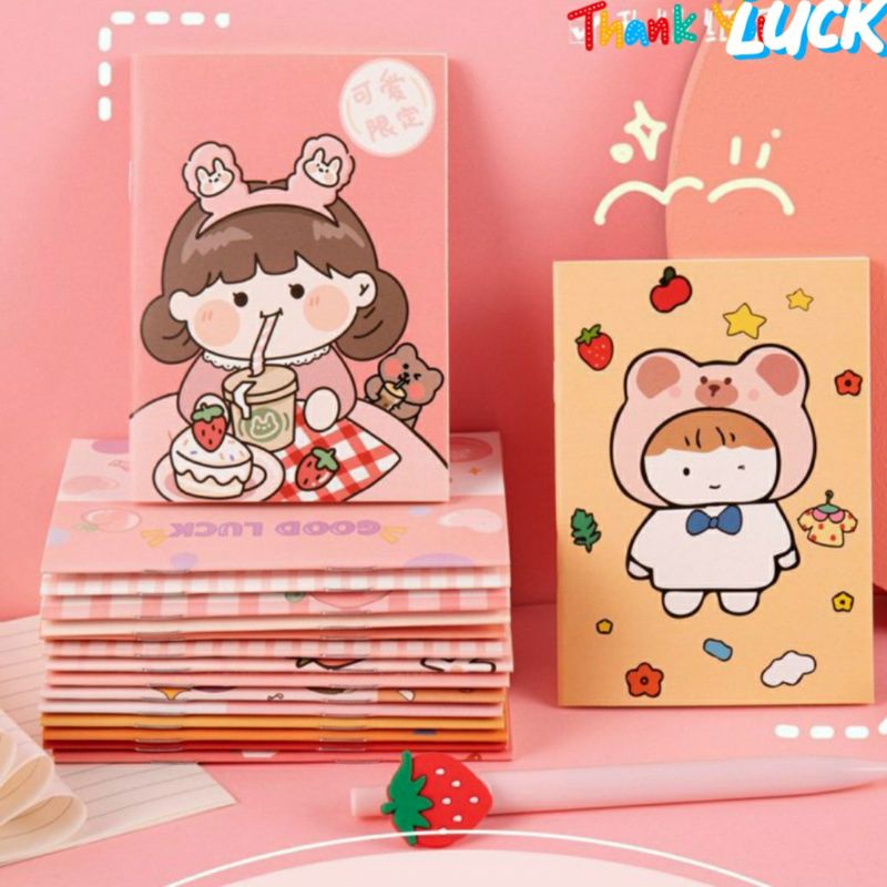 Sổ tay mini ghi chép, sổ tay ghi chú giấy kẻ ly tiện lợi bìa đẹp dễ thương 8cm x 12cm