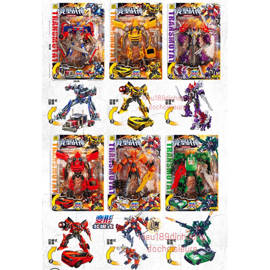 Lắp ráp xếp hình Robot transformers biến hình (Khách hàng chat chọn mẫu)