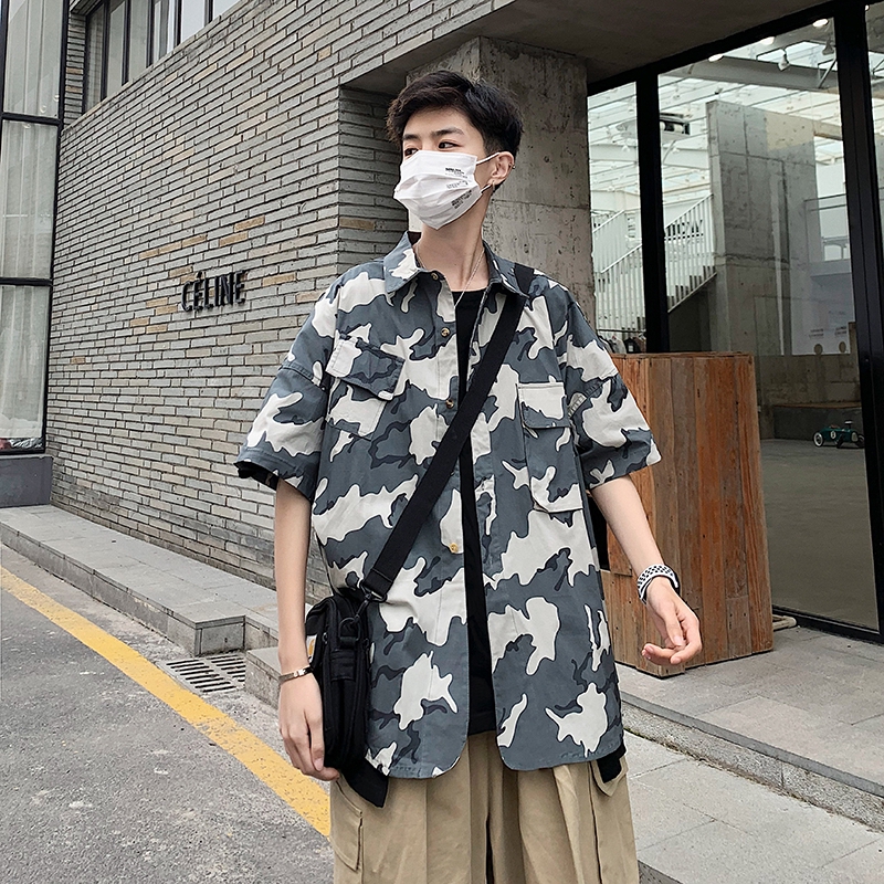 Men's Fashion Camouflage Short Sleeve Shirt