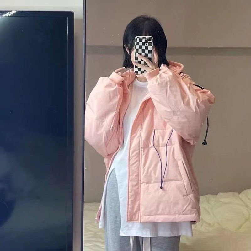Áo Khoác Phao Đệm Cotton Dày Dáng Rộng Ngắn Phong Cách Hàn Quốc Thời Trang Mùa Đông Mới Cho Nữ