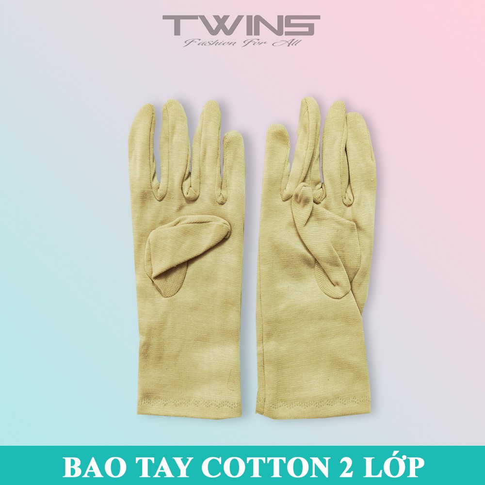 Bao tay đi nắng nữ chất liệu cotton 2 lớp cao cấp mềm mịn thấm hút mồ hôi chống nắng, giữ ấm, lái xe