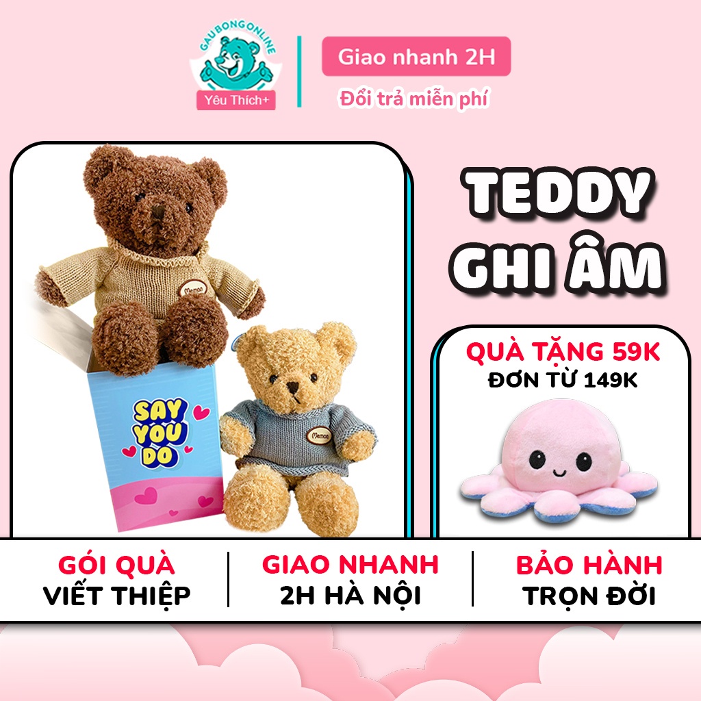 ✙❉Gấu Bông Ghi Âm Nhại Giọng Nói Cao Cấp Online