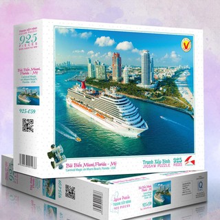 Tranh xếp hình 925 mảnh - bãi biển miami,florida, mỹ