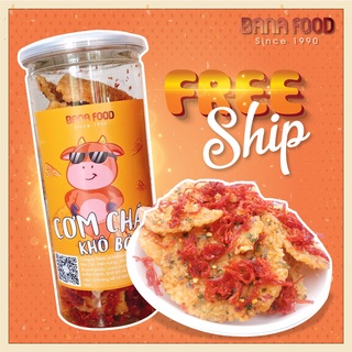 Cơm cháy khô bò 300g Bana Food 300gr, giòn ngon đậm vị, thành phần tự nhiên an toàn, ăn vặt Hà Nội - B1
