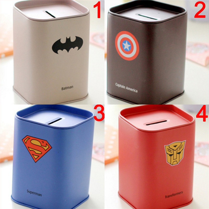Hộp Đựng Tiền Tiết Kiệm Hình Batman Superman Cho Bé