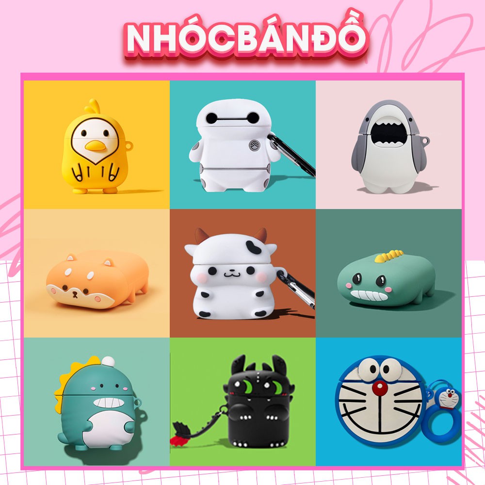 Vỏ airpod 2/3/1/pro, hộp đựng bảo vệ tai nghe bluetooth, siêu chất lượng - Nhóc bán đồ
