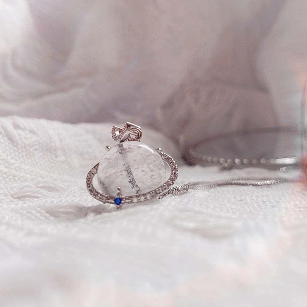 Vòng cổ MặT Trăng Và Ngôi Sao ĐíNh Đá Sang TrọNg|Vòng cổ Mặt Hình Hành Tinh Màu Sắc Phong Cách Hàn Quốc