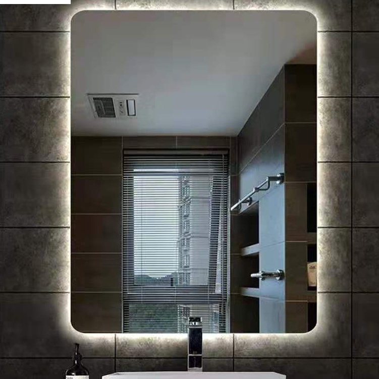 Gương cảm ứng đèn led hình chữ nhật treo tường, bàn trang điểm phòng tắm kích thước 70x100cm MIRRORTOCTOC HK3012