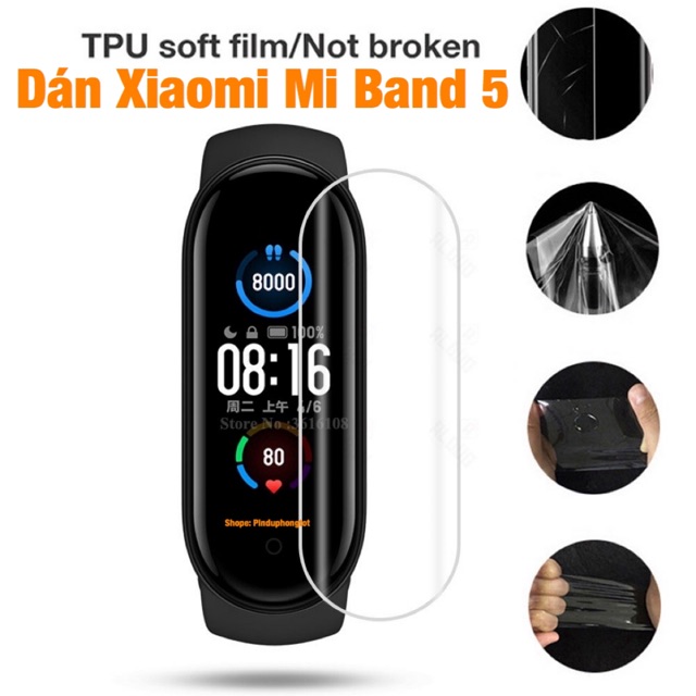 Dán Màn Hình Xiaomi Mi Band 5 ( bộ 2 dán)