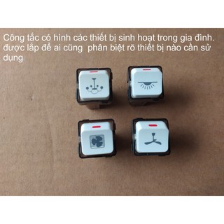 CÔNG TẮC  HÌNH QUẠT(TRẦN-HÚT) - ĐÈN(CHÙM-ỐP TRẦN).