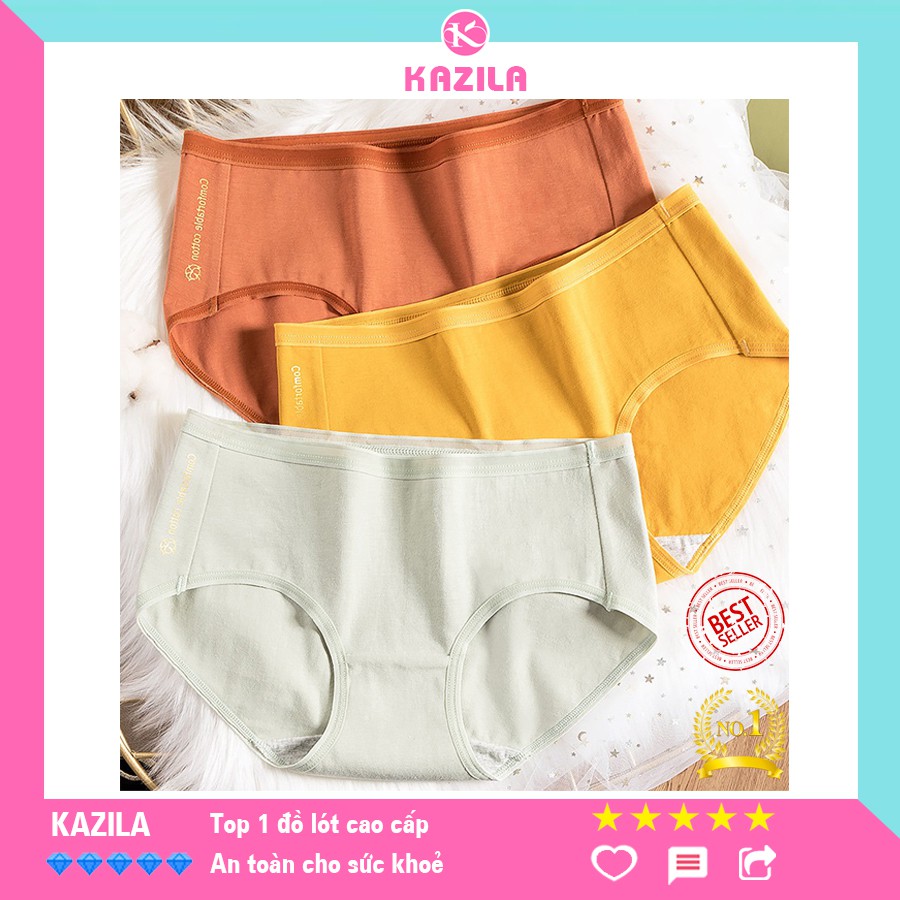 Quần lót nữ cotton cao cấp, quần sịp nữ ôm hông nâng mông kháng khuẩn siêu thấm Kazila QLH34