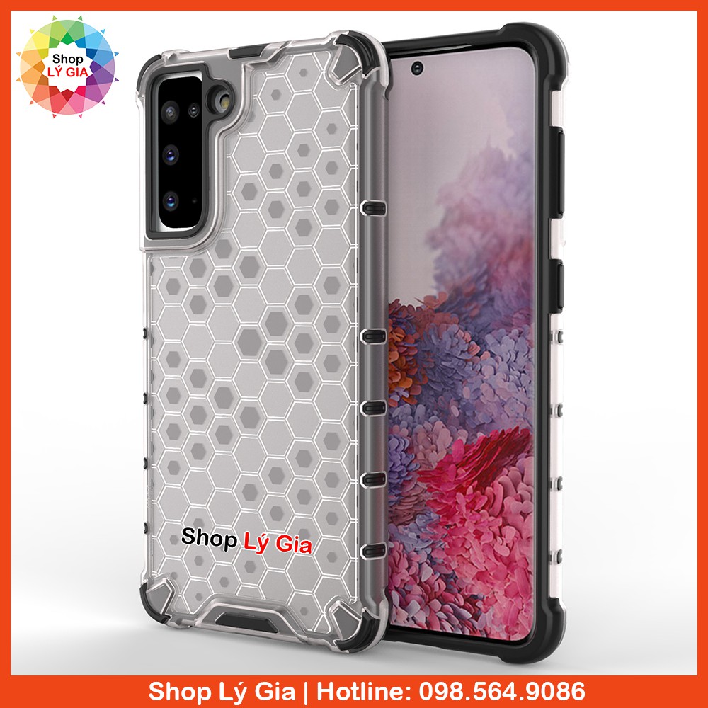 Ốp lưng chống sốc cho S21 / S21 Plus / S21 Ultra | Mặt lưng hiệu ứng tổ ong độc đáo